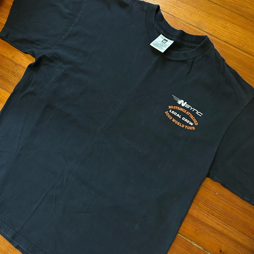 XL NSYNC Stage Tour Tee ; black and clean with some common wear ; great piece - Picture 2 of 6